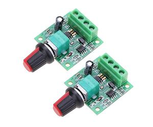 ARCELI 2Pcs 1.8v 3v 5v 6v 7.2v 12v 2A 30W Contrôleur de Vitesse de Moteur à Courant continu Basse Tension PWM 1803BK 1803B Commutateur de Commande réglable