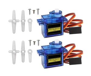 ARCELI 2Pcs 9G Mini Micro Servo Motor pour Hand/RC Robot Arm/Gehen Helicopter Boot Flugzeug Helikopter Auto Fahrzeugmodelle Steuerung mit Kabel, Micro Motor Servos Modellbau für Arduino