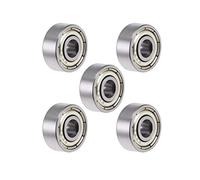 ARCELI 5Pcs 623ZZ roulements à billes à gorge profonde 10mm x 3mm x 4mm ton argent