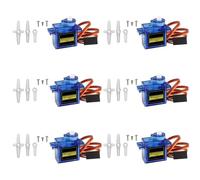 ARCELI 6Pcs 9G Mini Micro Servo Motor pour Hand/RC Robot Arm/Gehen Helicopter Boot Flugzeug Helikopter Auto Fahrzeugmodelle Steuerung mit Kabel, Micro Motor Servos Modellbau für Arduino