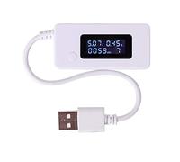 ARCELI Blanc queue LCD rétro-éclairage LCD affichage numérique USB ampèremètre voltmètre capacité de charge table de détection détecteur