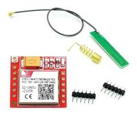 ARCELI Carte Adaptateur GPRS GSM Module, Module de Breakout TTL Interface sérielle 3.7~4.2V Quadri-Bande 850/900/1800/1900MHz Slot Carte SIM embarqué avec antenne