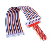 ARCELI Carte d'extension RPi GPIO Breakout + Câble Ruban + Adaptateur GPIO Type T assemblé 20cm FC40 Câble Ruban Plat 40 Broches pour Raspberry Pi 3 2 Modèle B & B + SC05