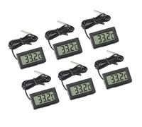 ARCELI Digital LCD Thermomètre Moniteur de Température avec Sonde Externe Pour Réfrigérateur Congélateur Réfrigérateur Aquarium - Noir（6 pièces）