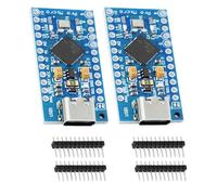 ARCELI Lot de 2 cartes micro Pro avec module de puce 32u4, Micro Pro Mini 5 V/16 MHz, mise à jour automatique, interface USB de type C, cartes mères compatibles avec Arduino