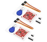 ARCELI Lot de 2 modules PN532 NFC RFID V3 PN532 NFC RFID V3 Kit Reader Kit Reader Module Module de Communication I2C SPI HSU Compatible avec Arduino