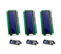 ARCELI Lot de 3 modules LCD IIC I2C TWI 1602 - Modules d'affichage série 16 x 2 - Compatible avec Arduino et Raspberry Pi (avec fond bleu et caractères blancs)