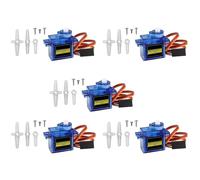 ARCELI Lot de 5 mini servomoteurs 9G - Pour robot manuel/RC - Bras de marche - Hélicoptère - Contrôle avec câble - Micro moteur - Pour Arduino