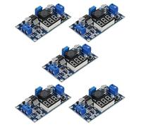 ARCELI Module d'alimentation DC-DC Buck Voltage Converter Module d'alimentation réglable Step-Down stable 36 V 24 V 12 V à 5 V 2 A Module d'alimentation avec affichage LED (5 pièces)