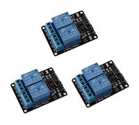 ARCELI Module de Relais 3pcs 2 canaux DC 5V pour Arduino UNO R3 DSP Bras PIC AVR STM32 Framboise Pi avec Carte d'extension de déclenchement de Bas Niveau d'optocoupleur