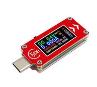 ARCELI Type-C couleur LCD USB Voltmètre ampèremètre tension mètre courant multimètre batterie PD charge banque de charge USB testeur