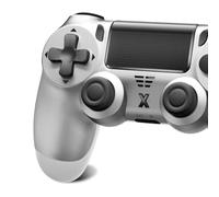 ARCELI Wireless Controller, Upgraded Controller Wireless for PS-4/Slim/PC, Bluetooth Gamepad Joystick with Dual Vibration/Touch Panel/ 3.5mm Audio Jack(Silver)