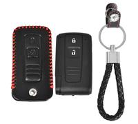 Arcets Coque de Clé avec Étui en Cuir Compatible pour Toyota Prius Corolla Verso Camry Remplacement Protection Boîtier Télécommande Keyless