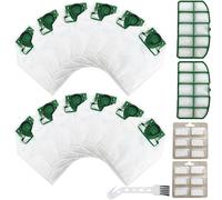 Arcets Kit de 12 sacs compatibles pour Kobold VK200 VK220S FP 220 FP 220S | 12 sacs aspirateur microfibre à 5 couches avec 2 filtres moteur et brosse à dents