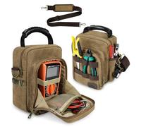 ARCFOX Edc Organiseur de poche avec bandoulière, pochette utilitaire Edc, pochette à outils d'électricien pour multimètre numérique Fluke 117/116/115/114, pochette Molle avec poches zippées (sac