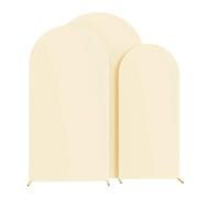 Arch Backdrop 1 Housse de Support d'arche décorative en Polyester élastique, Accessoire Fond for Banquet(Light Yellow,50X120cm(4Ft))