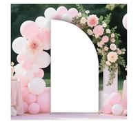 Arch Backdrop Fond de Studio Photo en Forme Demi-Lune, Double Face, Spandex, avec Housse Protection for Arche(White,180x80cm(5.9x2.6ft))