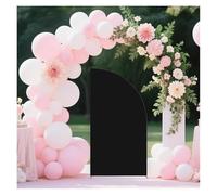 Arch Backdrop Fond de Studio Photo en Forme Demi-Lune, Double Face, Spandex, avec Housse Protection for Arche(Black,180x80cm(5.9x2.6ft))