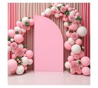 Arch Backdrop Fond de Studio Photo en Forme Demi-Lune, Double Face, Spandex, avec Housse Protection for Arche(Pink,120x50cm(3.9x1.6ft))