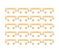 Arch Bridge Buckle D Ring Connector Buckle Right Angle Arch Bridge Buckle Metal Arch Bridge Buckle for Bags Handbags Wallets Clothing Zinc Alloy 26x7x6mm 20 Pcs Christmas Gifts (Golden)