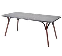Arch Dining Table Table de salle à manger viennoise GTV Design L 220 x P 100 x H 74 cm / Noir RAL 9005 / Noyer foncé - WIENER GTV TVDT22LGN C01 C03