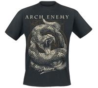 Arch Enemy Deceiver Snake Homme T-Shirt Manches Courtes Noir M 100% Coton Regular/Coupe Standard