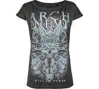 Arch Enemy Will to Power Femme T-Shirt Manches Courtes Anthracite 100% Coton Large