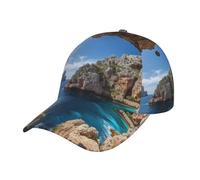 Arch in Mallorca Espagne Casquettes de baseball pour hommes et femmes Casquette de golf à profil bas réglable Casquette de balle lavée Noir