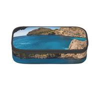 Arch in Mallorca Espagne Grande Capacité Trousse Multifonctionnelle Trousse à Crayons pour Adolescents avec Fermeture Éclair, Convient pour l'école et le bureau, Noir , Taille unique, Trousse de