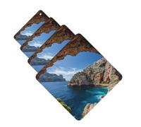 Arch in Mallorca Espagne Lot de 4 cartes parfumées à suspendre pour voiture, aromathérapie longue durée, pour armoire, salle de bain, voiture, miroir intérieur