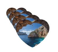 Arch in Mallorca Espagne Lot de 4 cartes parfumées à suspendre pour voiture, aromathérapie longue durée, pour armoire, salle de bain, voiture, miroir intérieur