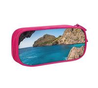 Arch in Mallorca Espagne Trousse à crayons multifonction avec fermeture éclair Convient pour l'école et le bureau, unisexe, rose, Taille unique, Trousse de maquillage