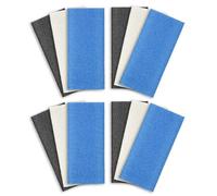 ARCH&M Lot de 12 débarbouillettes exfoliantes pour le dos pour serviette de douche, éponge de microabrasion, éponge de bain japonaise, gant de toilette coréen, éponge en luffa noir, blanc cassé, bleu