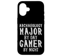Archaeology Major by Day Gamer by Night Archaeologist Gamer Coque pour iPhone 16