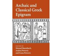 Archaic And Classical Gr pigram