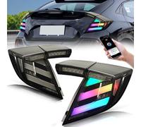 Archaic RGB LED Feux arrière compatibles avec 10th Honda Civic Type R Hatchback FK7 FK8 2016-2020, avec clignotants séquentiels, animation RGB DRL, paire