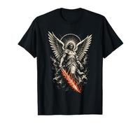 Archange Michael Divine Warrior Épée flamboyante Christianisme T-Shirt