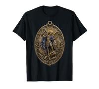 Archange Michael Ornate Medallion Sacred Warrior Icône Art T-Shirt