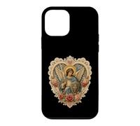 Archange Michael Rose Cœur Dentelle Sacrée Icône Dévotionnelle Coque pour iPhone 12 Mini