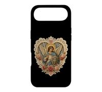 Archange Michael Rose Cœur Dentelle Sacrée Icône Dévotionnelle Coque pour iPhone Air
