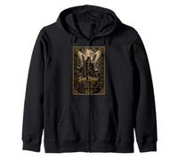 Archange Saint Michel Art Gothique catholique icône sacrée Sweat à Capuche
