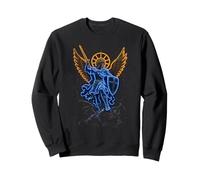 Archange Saint Michel Bleu Guerrier Sacré Art Chrétien Sweatshirt