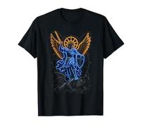 Archange Saint Michel Bleu Guerrier Sacré Art Chrétien T-Shirt