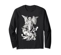 Archange Saint Michel Combattant Le Dragon catholique Manche Longue