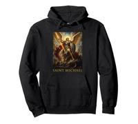 Archange Saint Michel Guerrier battant Dragon Art Sweat à Capuche