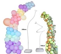 Arche à Ballons en Forme de Pliage Libre, Colonne avec Base, Décorations pour ixd'Anniversaire, Mariage, Baby Shower, 2.8m/1.9m jaune fluo