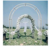 Arche à roses en acier inoxydable (230/240 cm de hauteur) for la décoration du jardin, arche treillis stable for plantes grimpantes, d'aide l'escalade résistant aux intempéries(2.8*2.4m(9.2*7.9ft))