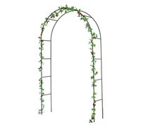 Arche à roses en métal noir pour plantes grimpolyamidentes 140 x 240 x 37 cm
