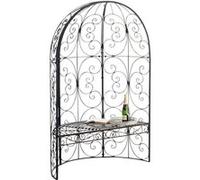 Arche à rosier Rosie en forme de demi pavillon avec banc de jardin , Bronze G