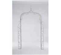 CLP Arche à rosiers Aurora – Métal ajustable, arceau romantique champêtre – Blanc antique